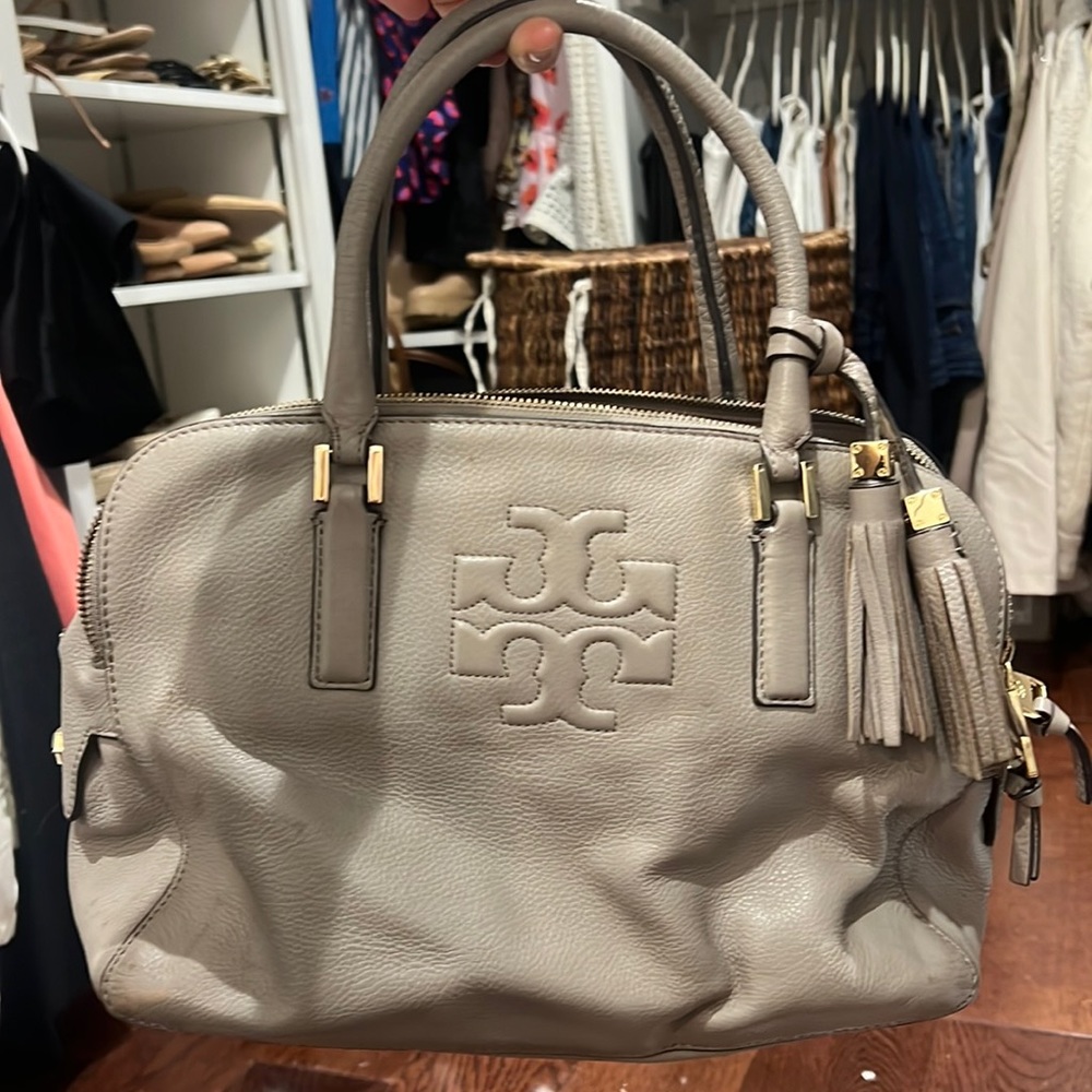 Tory Burch Tassel Gray Bag